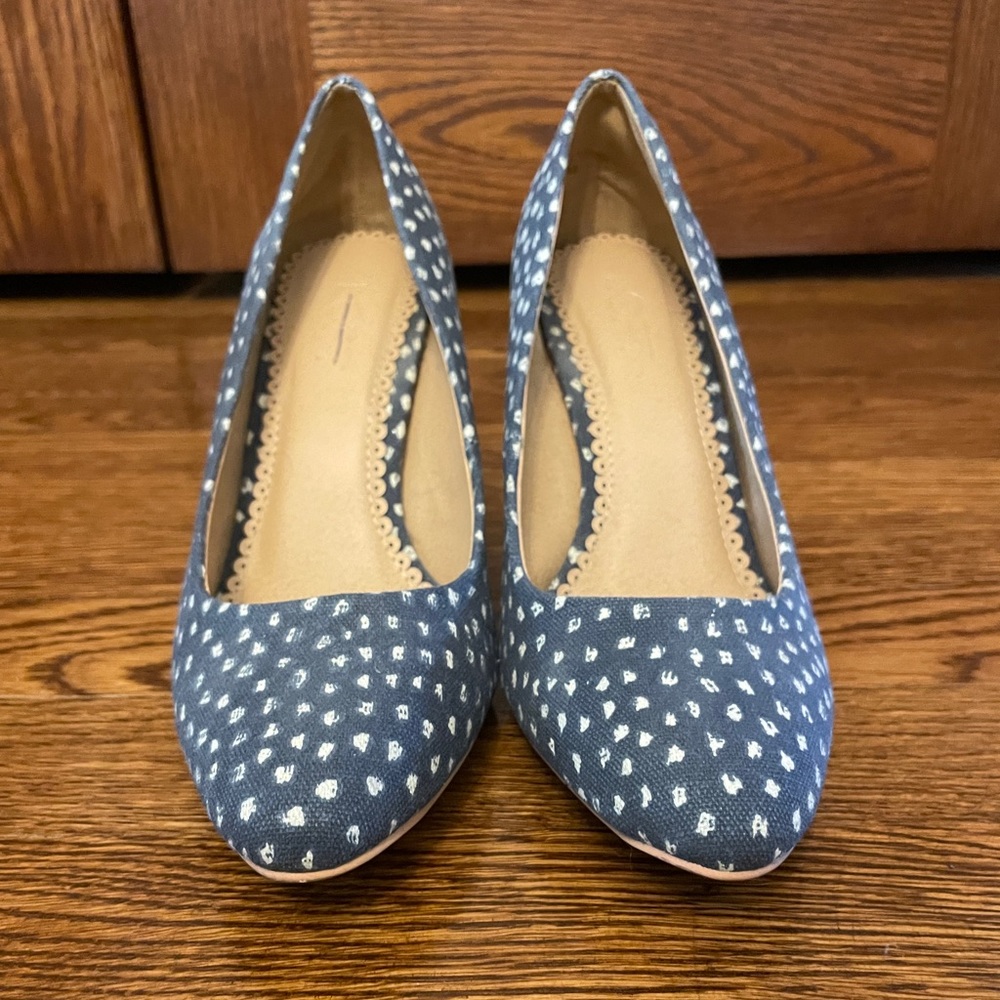 Loft Textile Slip on Heels Blue Size 8